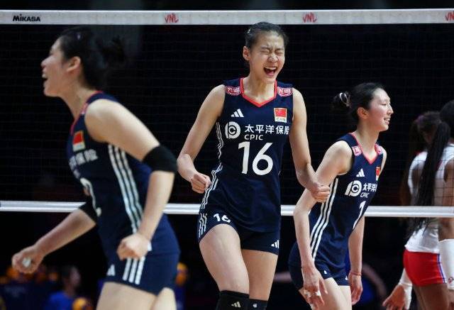 世界女排联赛北京站中国队横扫法国队